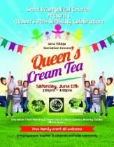 The Queen's Cream Tea on Send village recreation ground